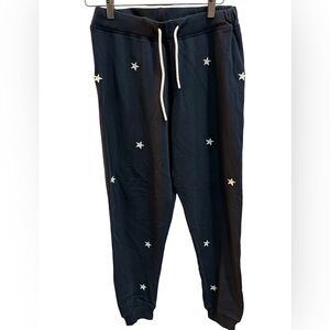Dune Star-Patterned Navy Sweatpants — size M